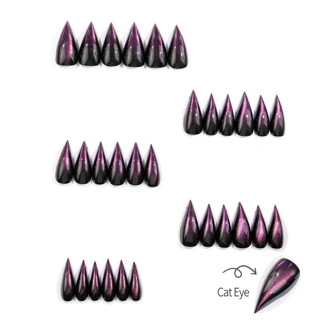 Glamorous Cat-Eye Press-On Nails