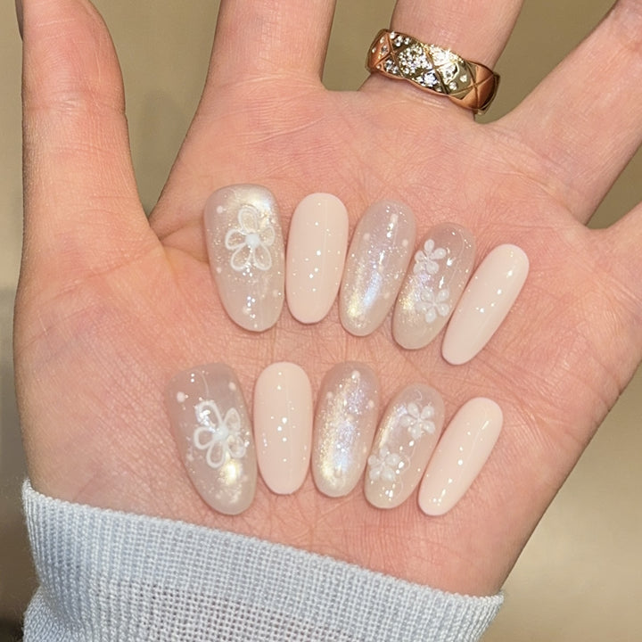Artificial nails with romantic flower designs Stornfield 1787307536