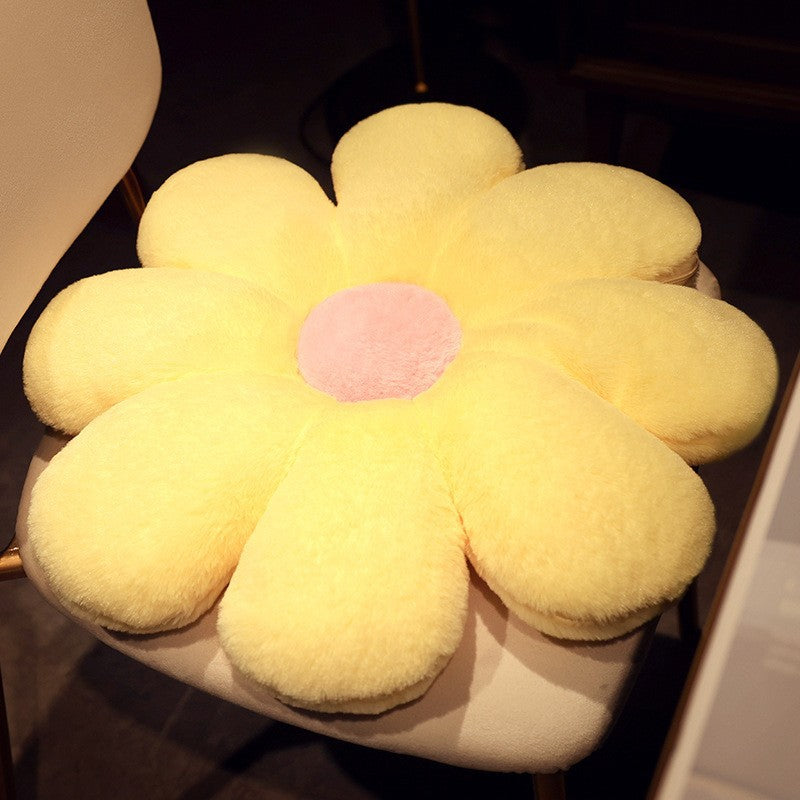 Plush seat cushion in flower shape Stornfield