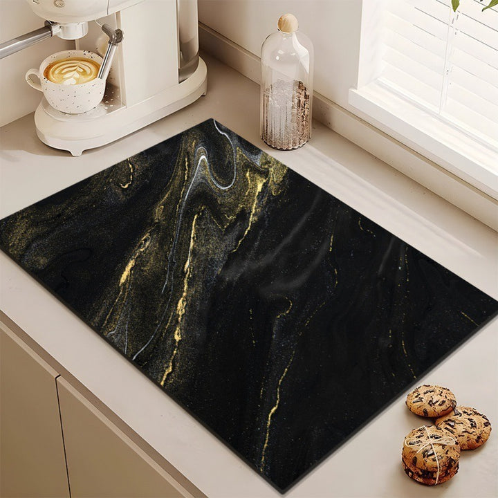 Premium Marble Print Kitchen Mat Stornfield