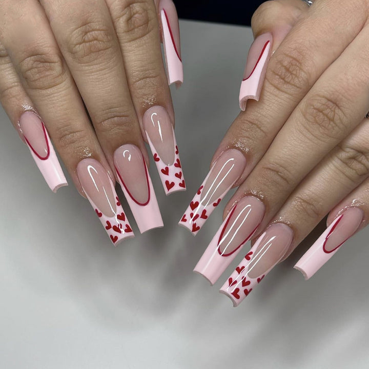 Romantic Heart-Accent Press-On Nail Set Stornfield