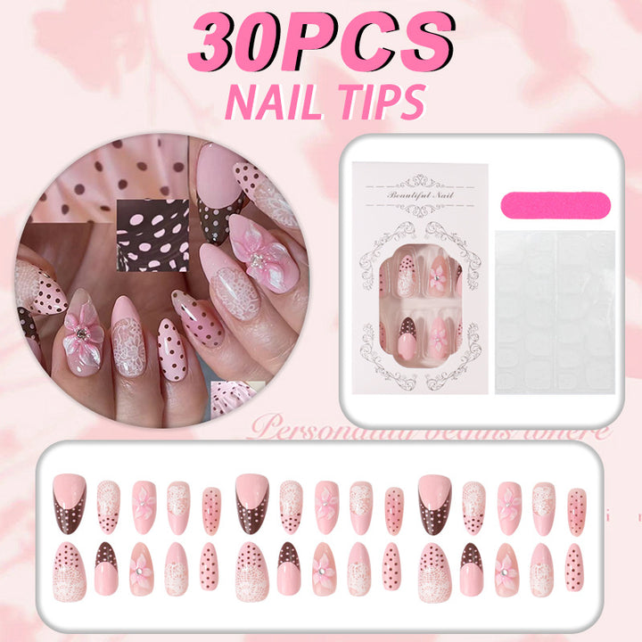 Elegant Floral Bohemian Nail Tips Stornfield