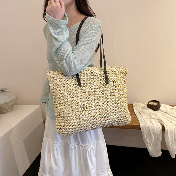 Handwoven Straw Tote Bag