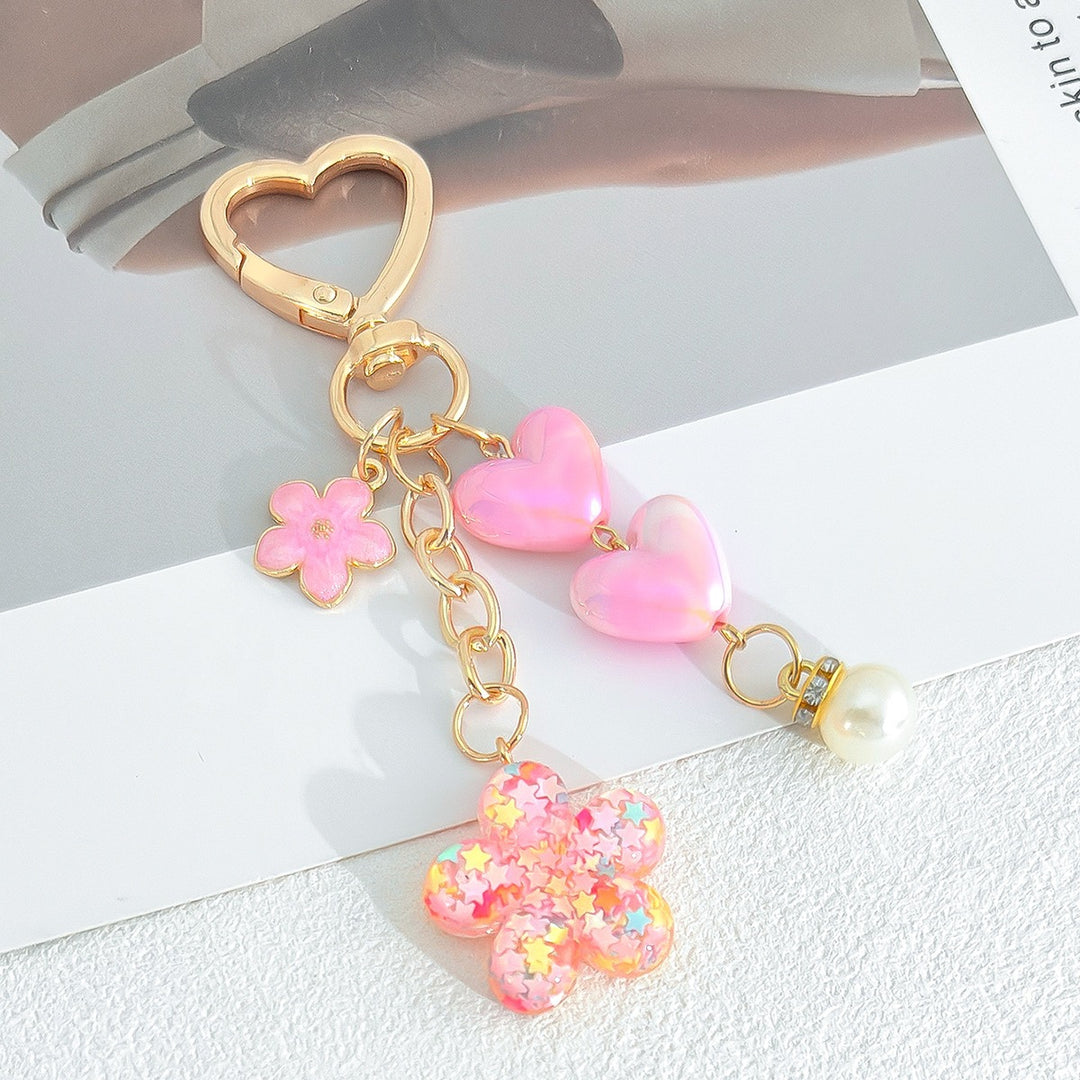 Playful keychain with hearts and flower motif Stornfield