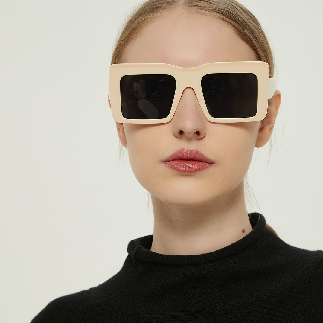 Women square sunglasses with transparent frame and UV protection Stornfield