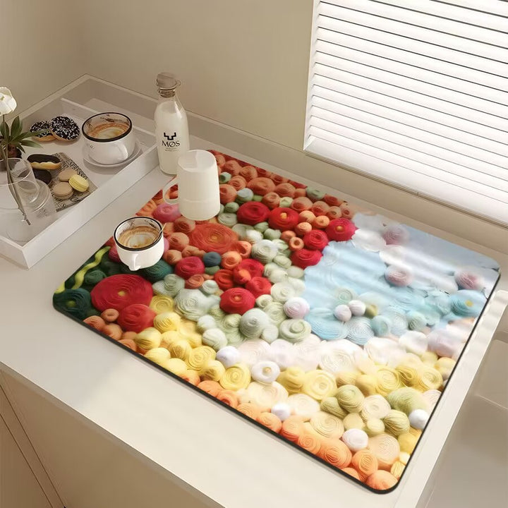 Floral-Themed Kitchen Mat Stornfield