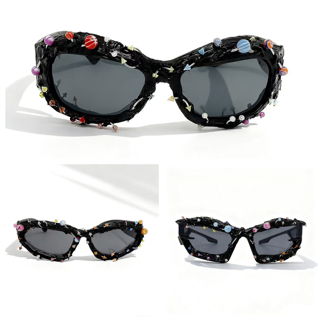 Ladies sunglasses with creative decor and distinctive frame Stornfield