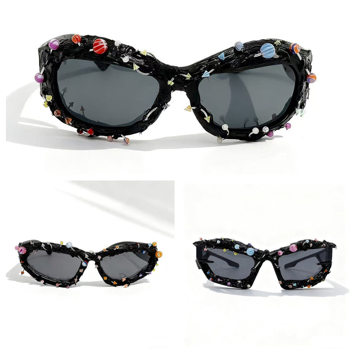 Ladies sunglasses with creative decor and distinctive frame Stornfield