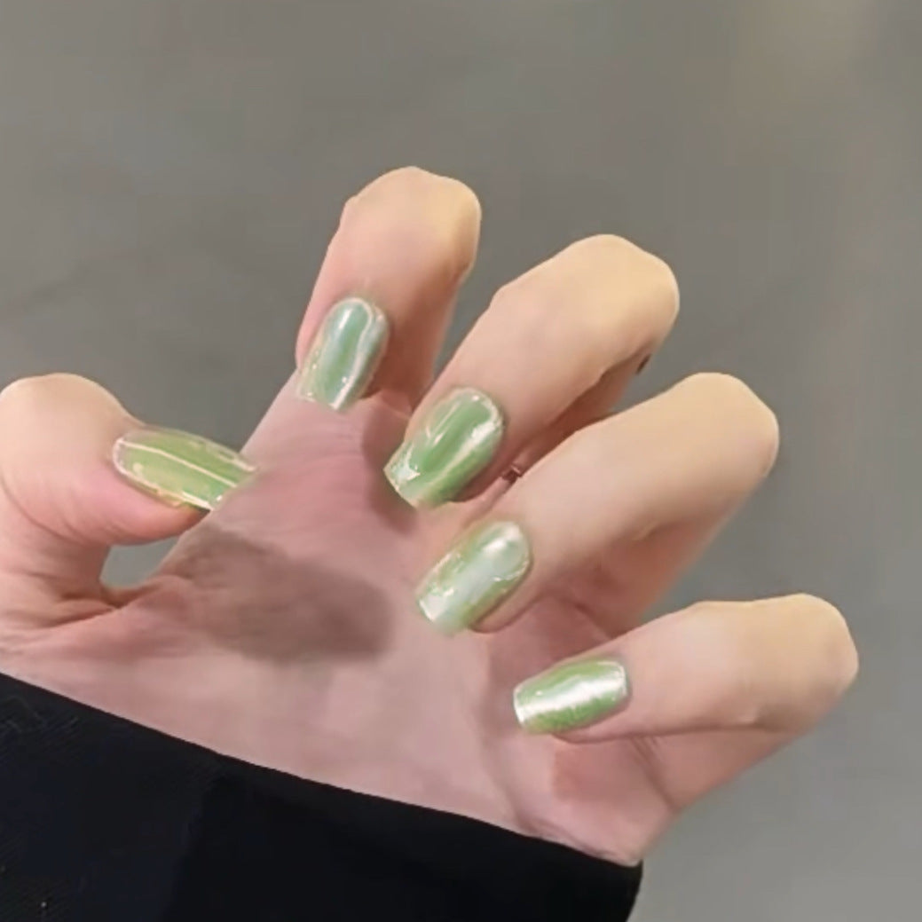 Glossy Metallic Press-On Nail Set
