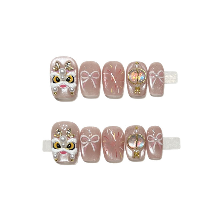 Artistic Themed Press-On Nail Set Stornfield