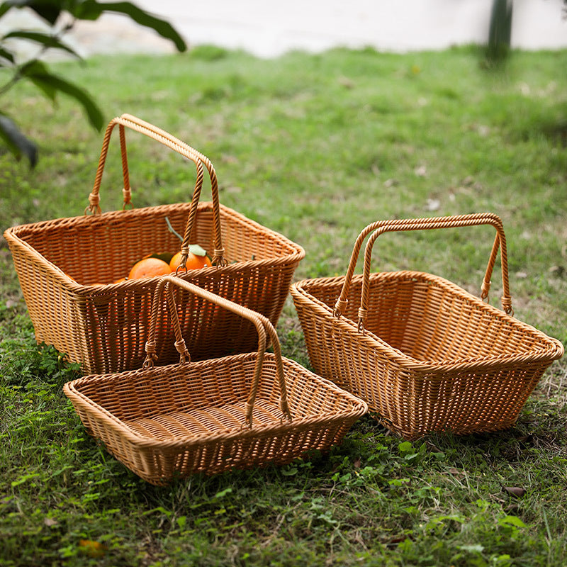 Unisex Handcrafted Basket with Sturdy Handles Stornfield