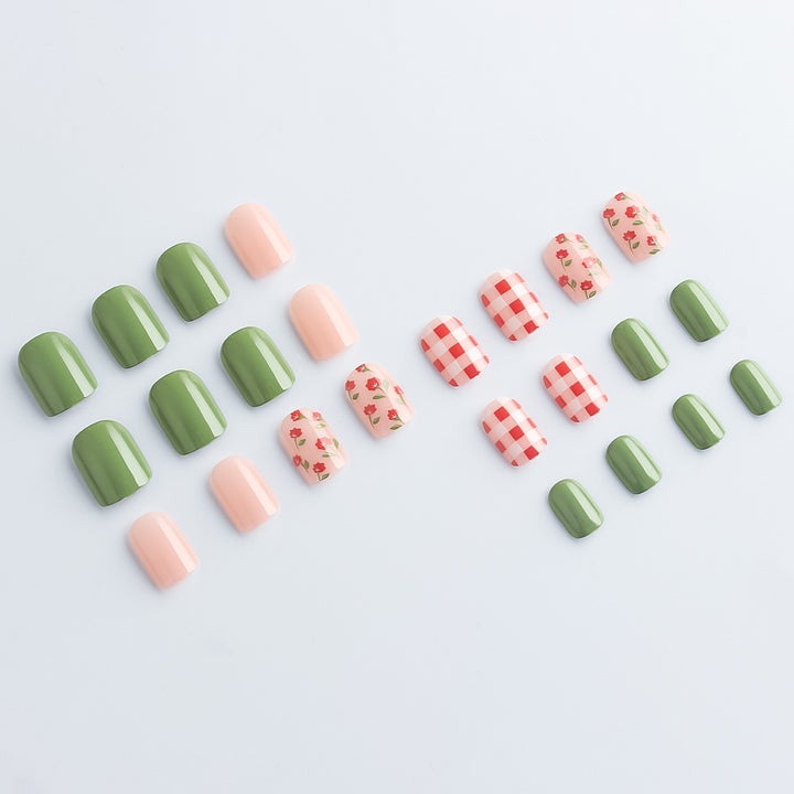 Creative Floral Design Press-On Nail Art Stornfield