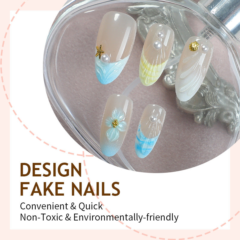 Nail art set with handcrafted maritime motifs Stornfield
