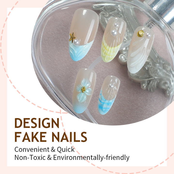 Nail art set with handcrafted maritime motifs Stornfield