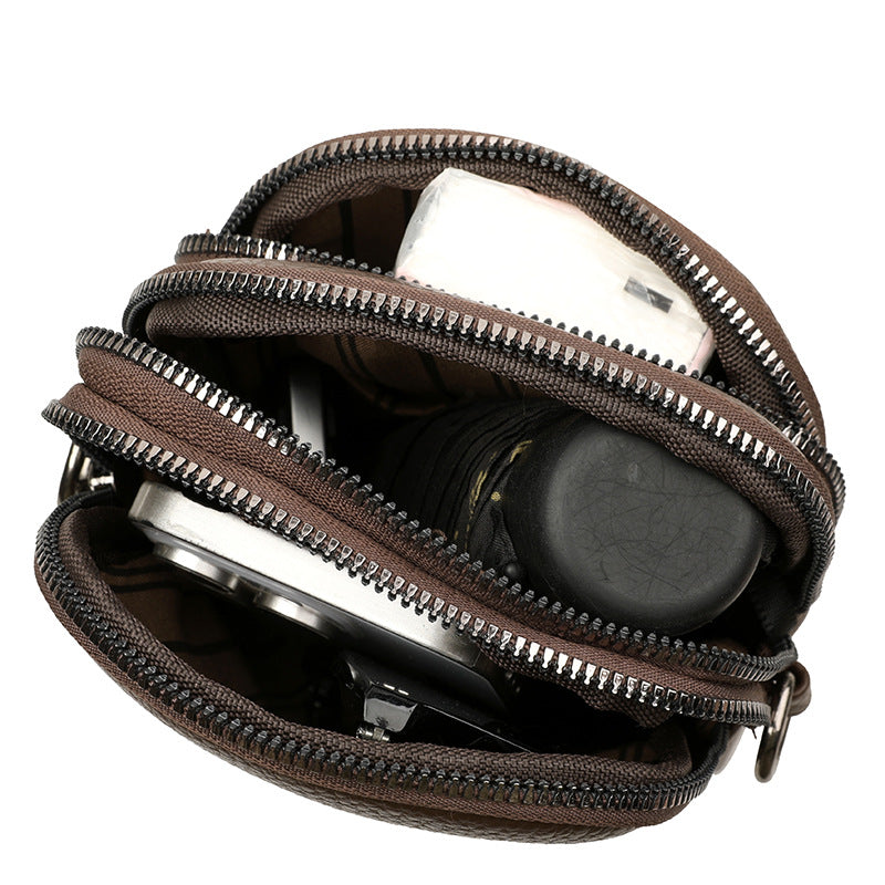 Compact Leather Crossbody Bag