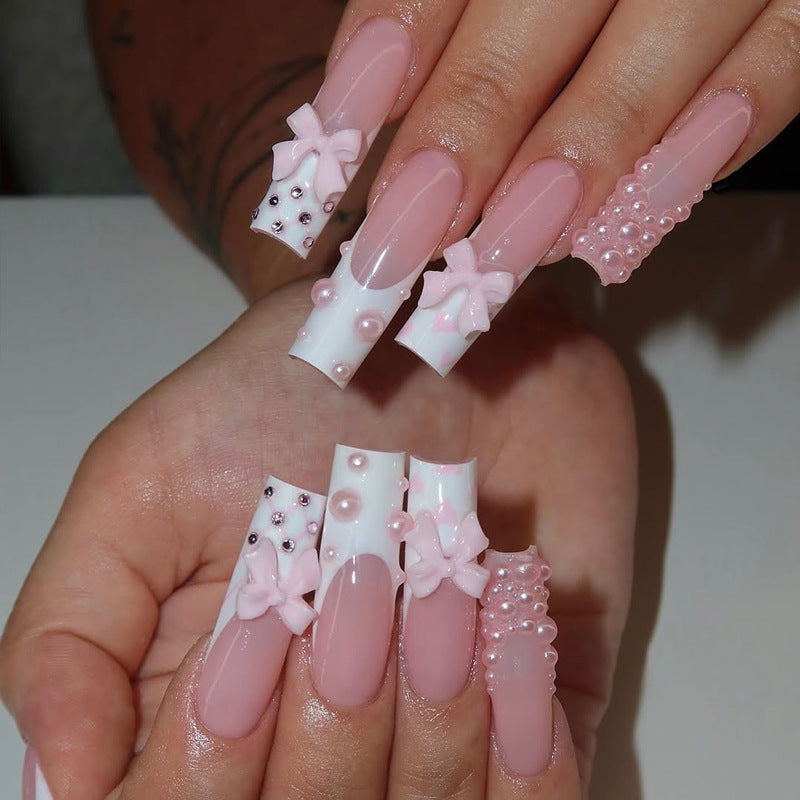 Decorative Floral Press-On Nail Design Set Stornfield