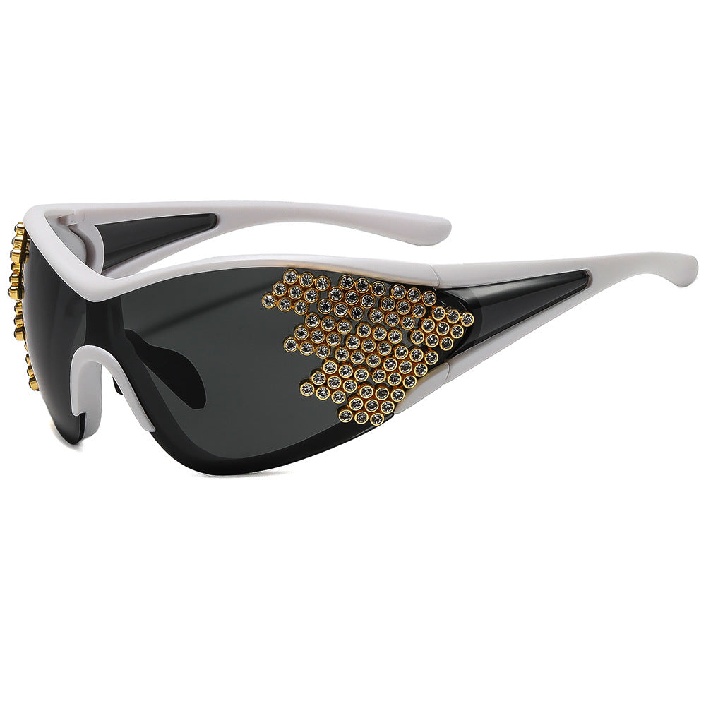 Ladies sporty sunglasses with sparkling decor Stornfield