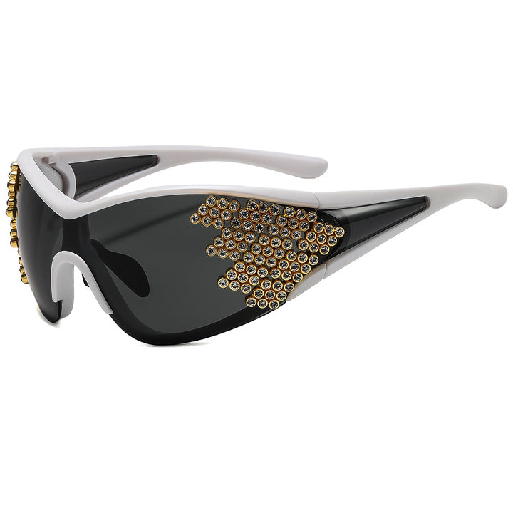 Ladies sporty sunglasses with sparkling decor Stornfield