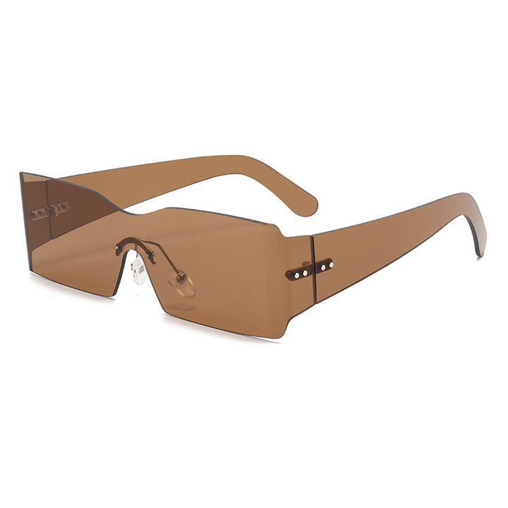 Women's futuristic fashion sunglasses with transparent frame Stornfield