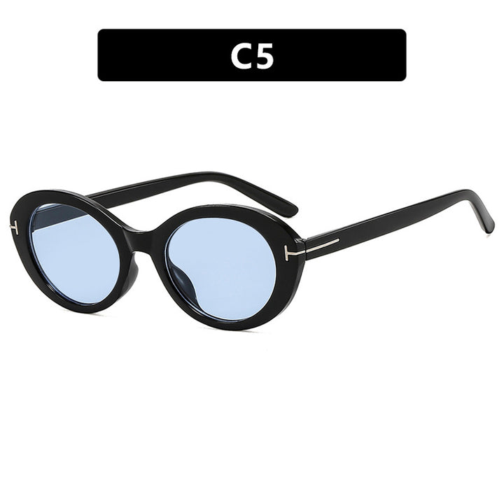 Ladies fashionable sunglasses with innovative oval frame and UV protection Stornfield