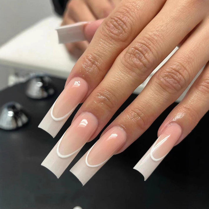 Elegant French Tip Nail Art Enhancements Stornfield