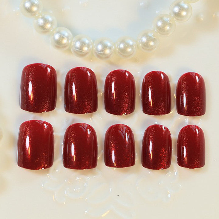 Glossy Press-On Nail Set with Sparkling Finish Stornfield