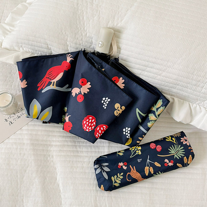 Women Folding Umbrella with Striking Flower Pattern Stornfield
