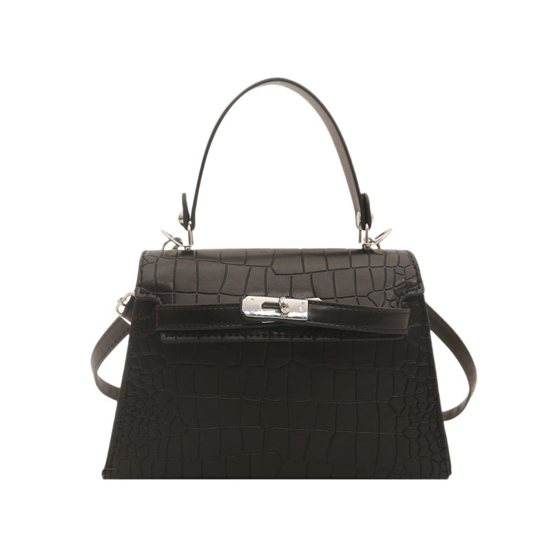 Elegant Crocodile-Embossed Handbag