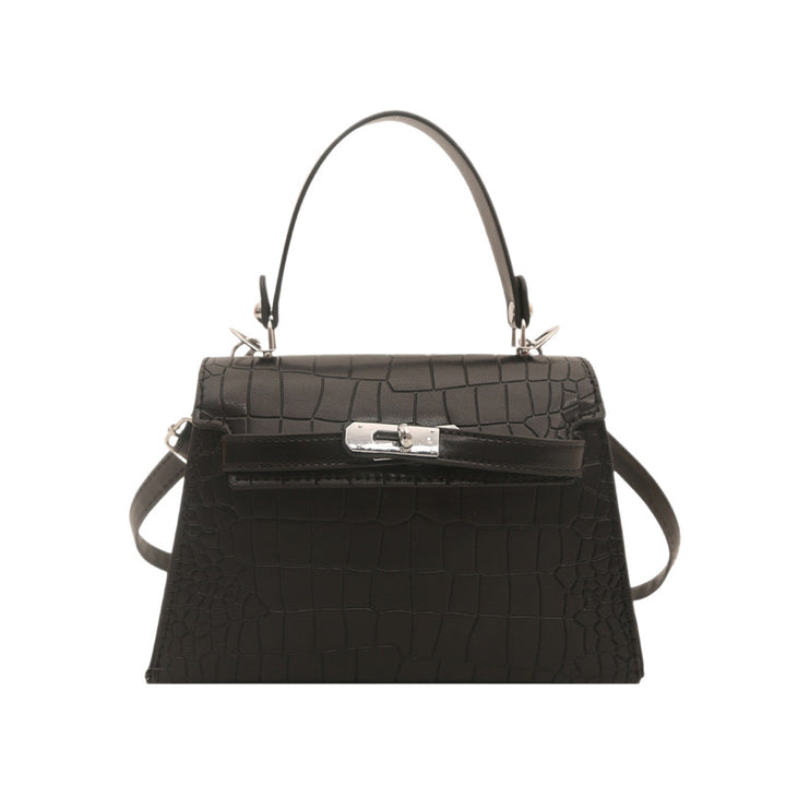 Elegant Crocodile-Embossed Handbag