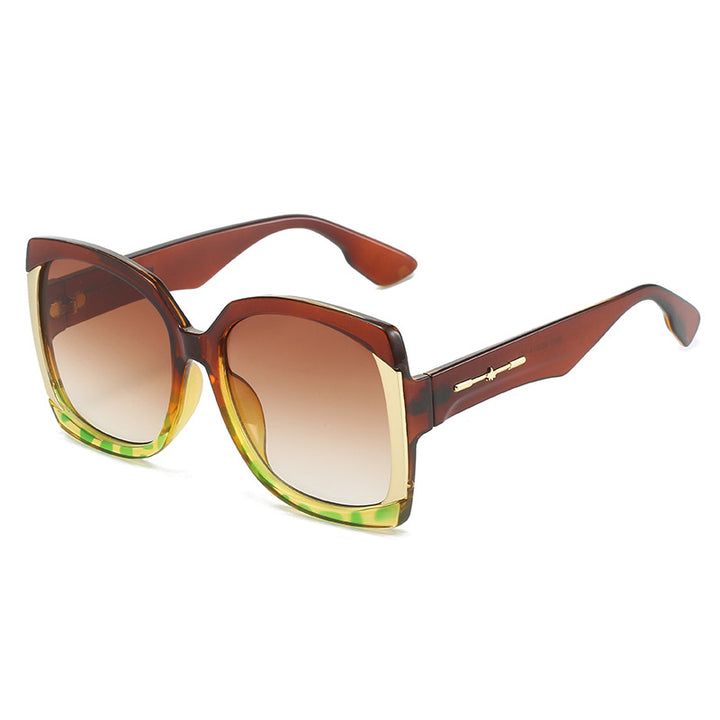 Oversized Tortoiseshell Sunglasses with Gold Accents Stornfield