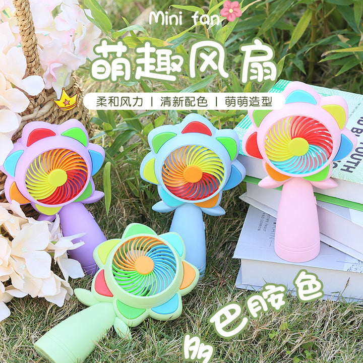 Unisex Portable Mini Hand Fan in Flower Design Stornfield