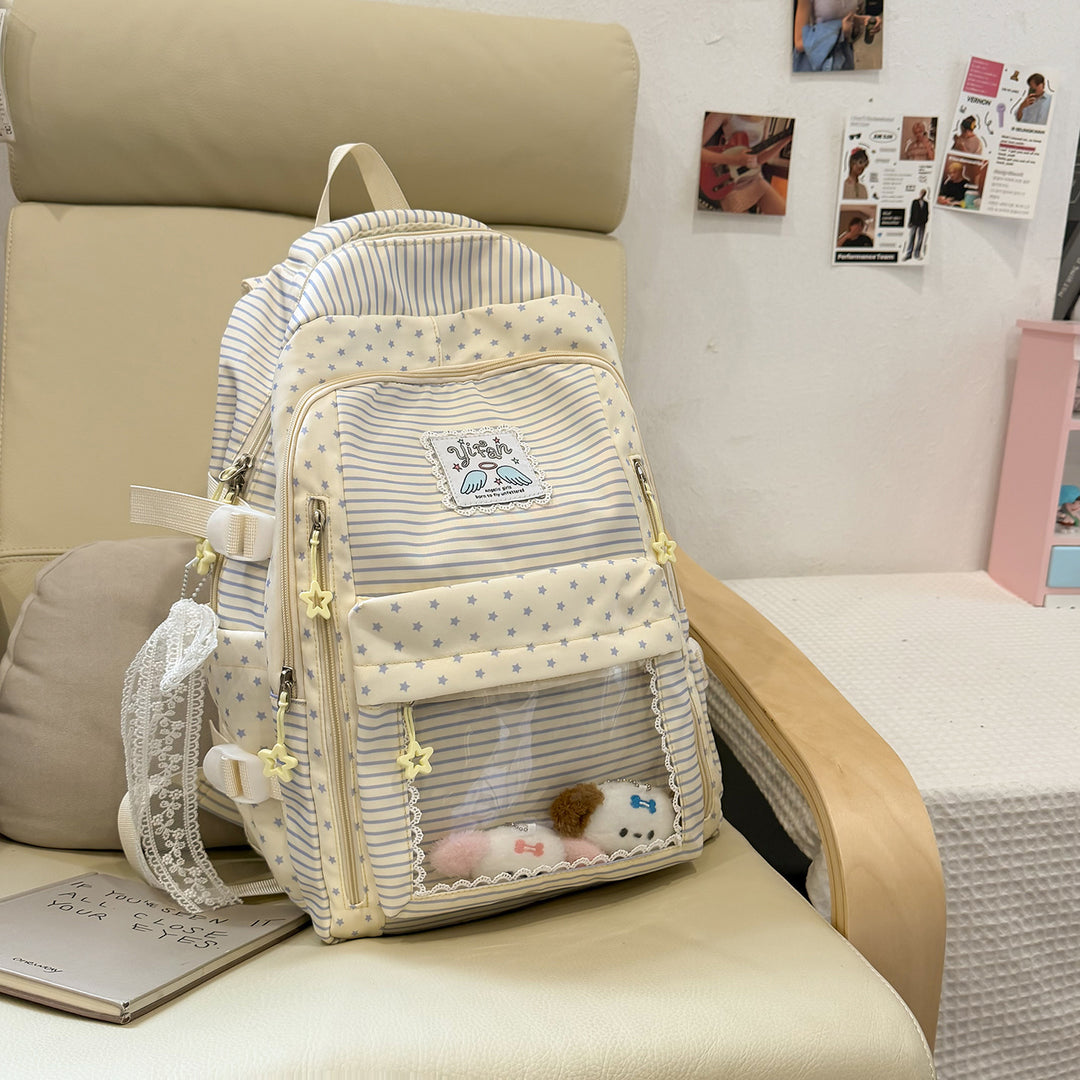 Trendy Striped School Backpack Stornfield