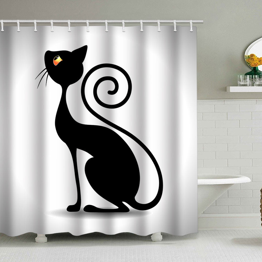 Artistic Dog Illustration Shower Curtain Stornfield