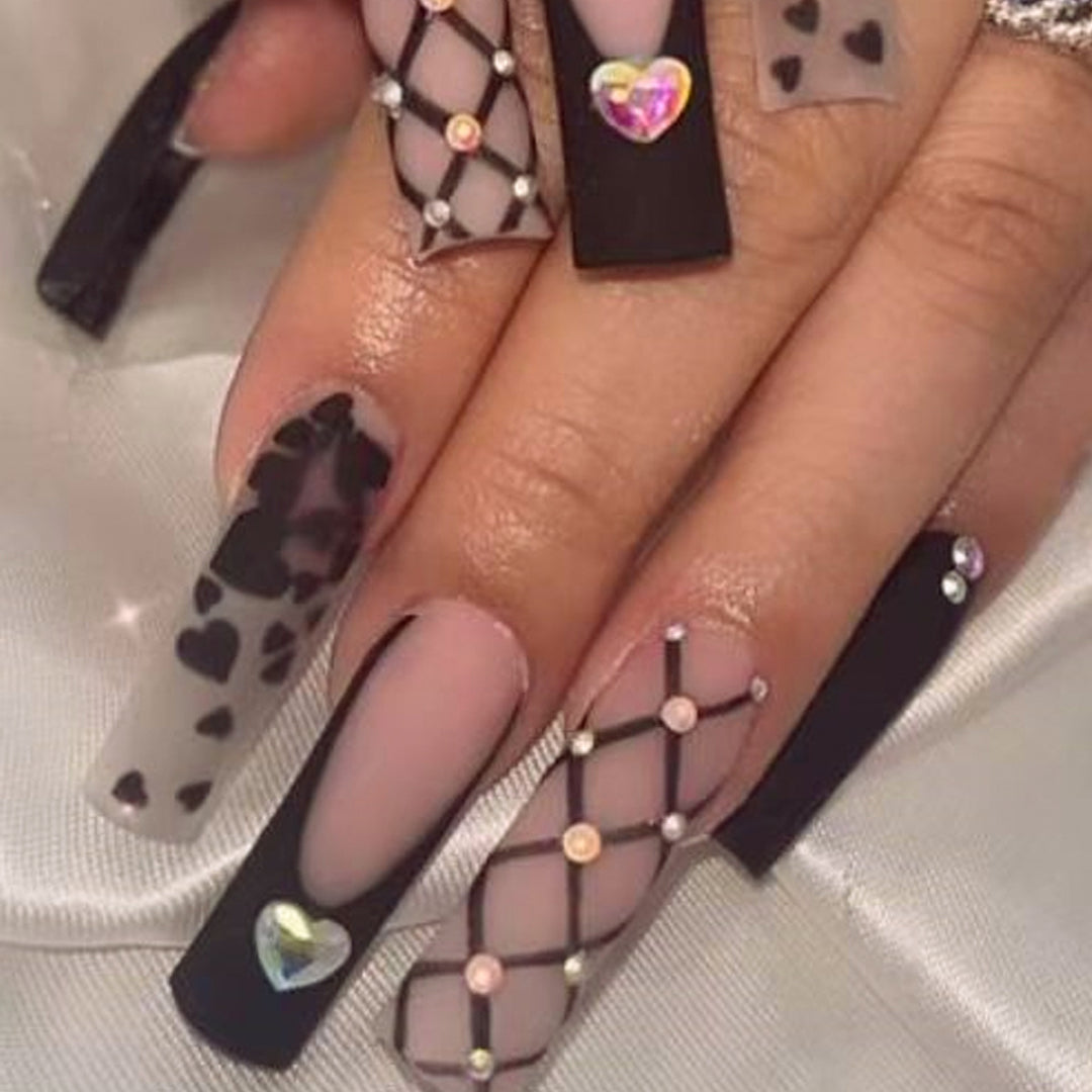 Ornate Butterfly-Inspired Acrylic Nail Extensions Stornfield