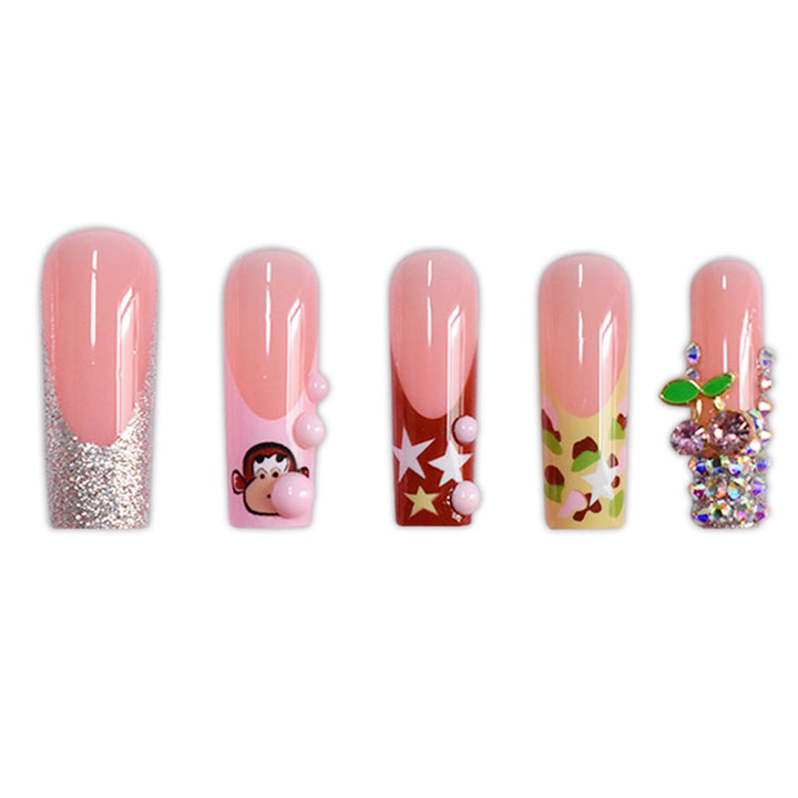 Creative Themed Press-On Nail Art Extensions Stornfield