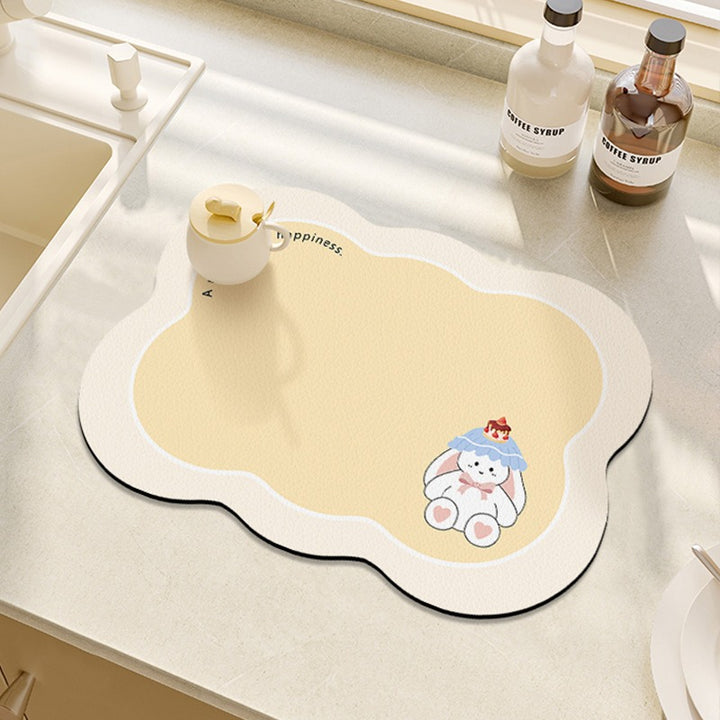 Cute Bunny-Shaped Kitchen Mat