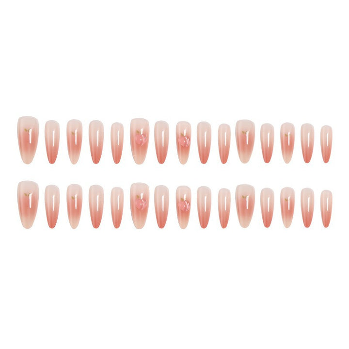 Nail set in elegant ombre design with artistic accents Stornfield