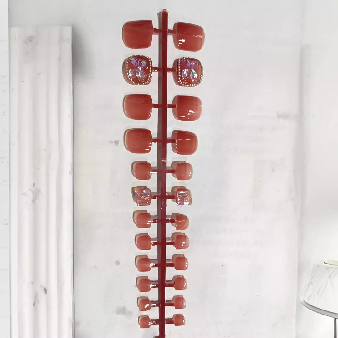 Decorative Diamond-Accent Press-On Nail Set Stornfield