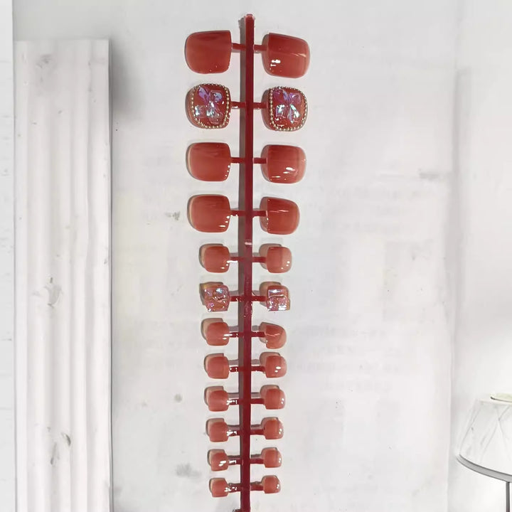 Decorative Diamond-Accent Press-On Nail Set Stornfield