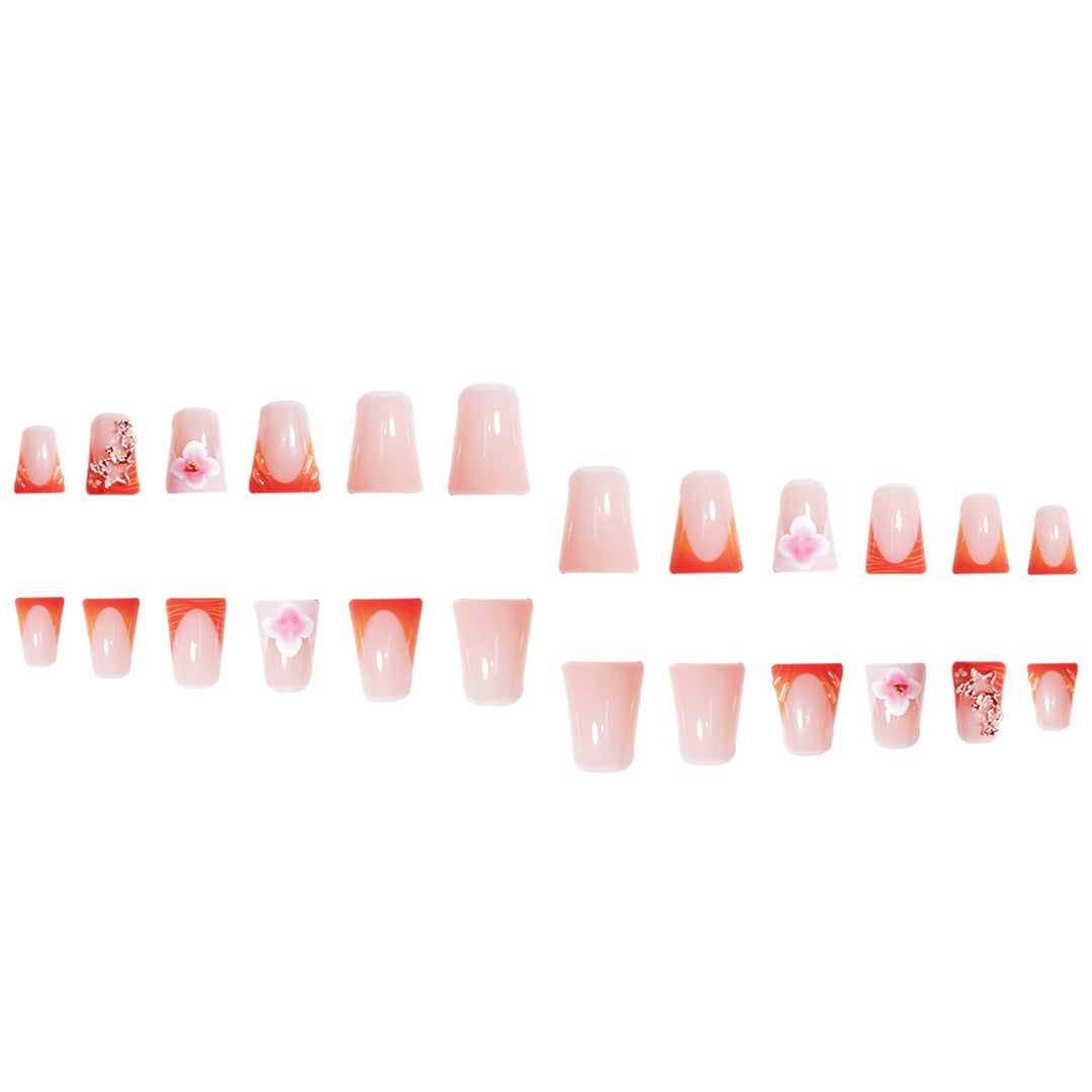 Floral Accent Press-On Nail Set Stornfield