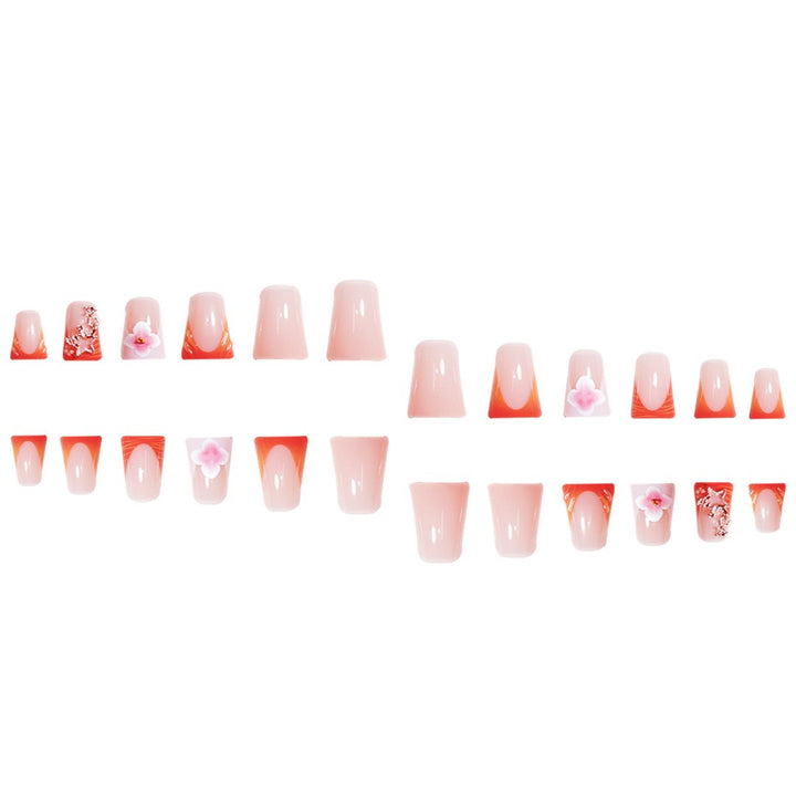 Floral Accent Press-On Nail Set Stornfield