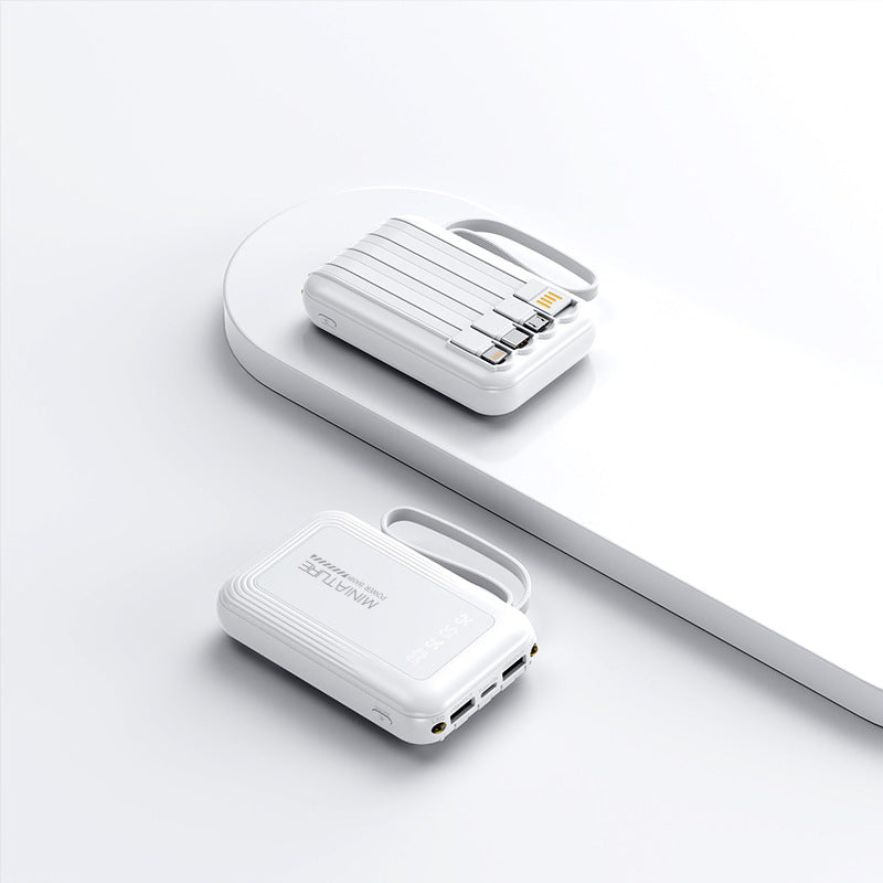 Practical power bank with wireless fast charging function and integrated cable system Stornfield
