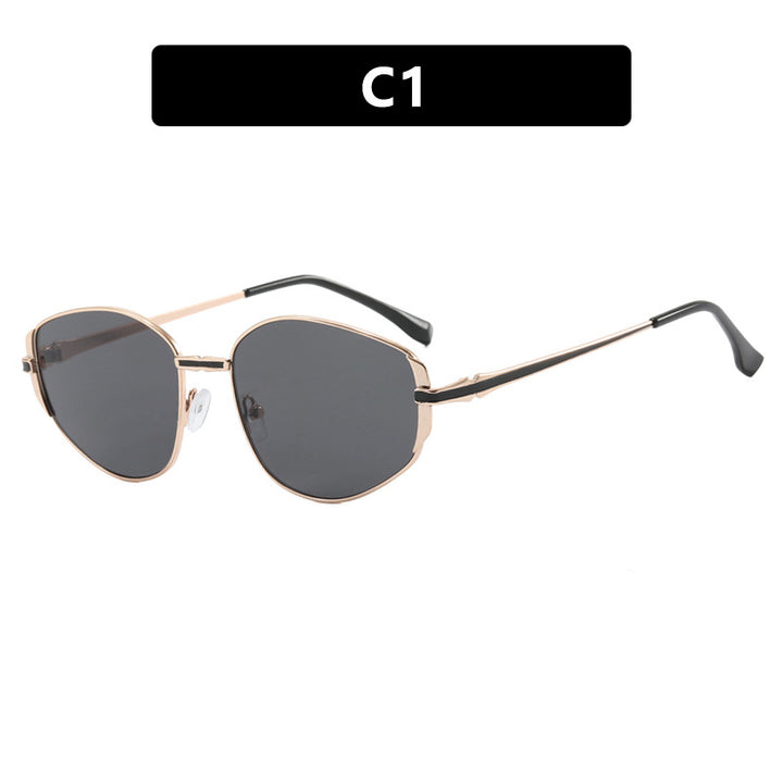 Women modern geometric sunglasses with stylish metal frame Stornfield