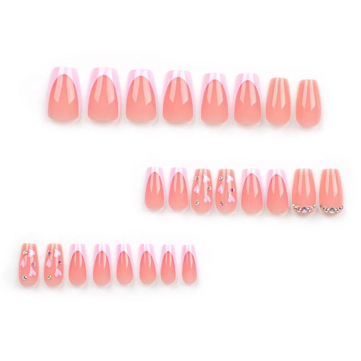 Decorative Faux Nail Extensions with Rhinestone Accents Stornfield