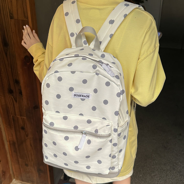 Casual Dot-Printed Backpack Stornfield