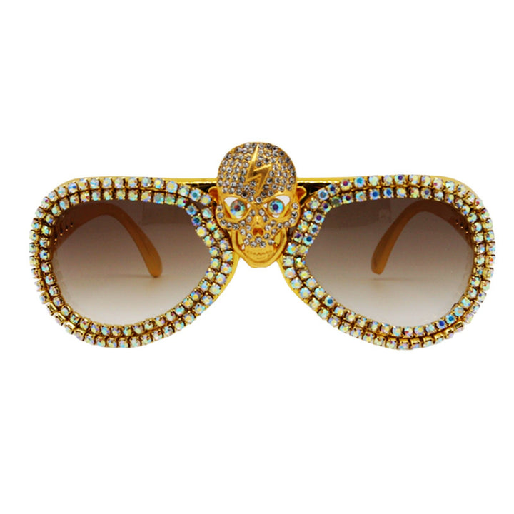 Women’s statement sunglasses with exceptional skull design and sparkling rhinestone frame Stornfield