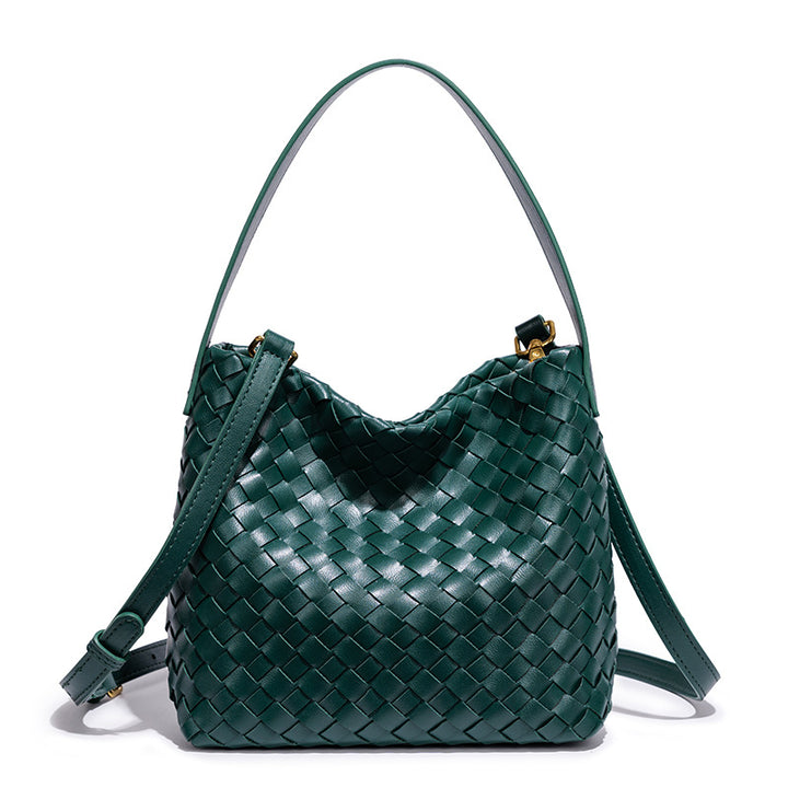 Elegant Woven Leather Shoulder Bag Stornfield