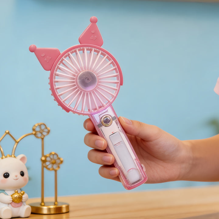 Women's Portable Handheld Fan with LED Lighting and Spray Function Stornfield