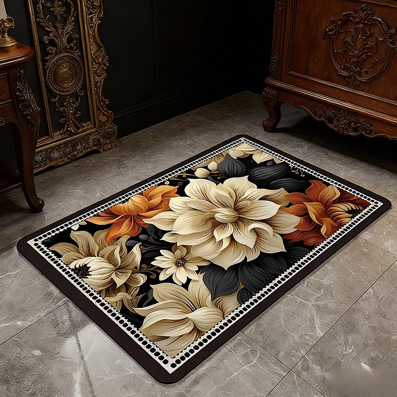 Floral Patterned Bath Mat Stornfield