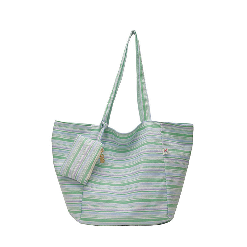 Spacious Wave Stripe Shopping Bag Stornfield